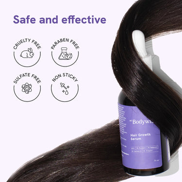Be Bodywise 3% Rosemary Hair Serum | With 3% Redensyl, 2% Aminexil, & 2% Anagain | For Thicker & Stronger Hair | Prevents Hair Fall & Stimulates Hair Follicles | For All Hair Types | 30ml